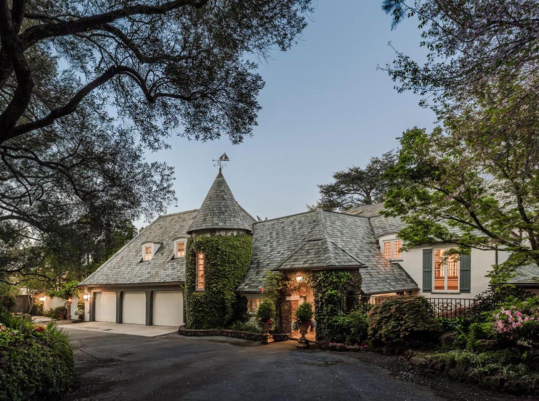 Grand Hillsborough Estate Set on Two Acres with Stunning Panoramic Bay Views.